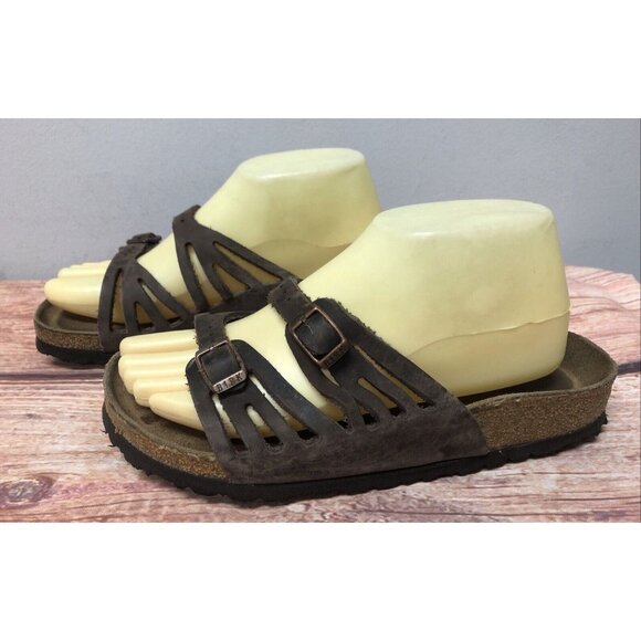 Birkenstock Granada Brown Slide Sandals Womens 39/ 8 N (7W14) - Picture 1 of 10